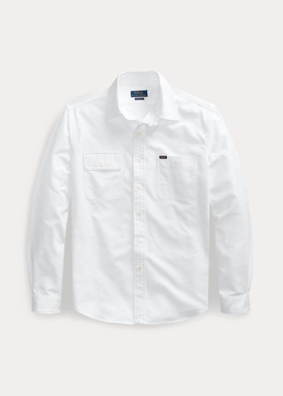 Camisas De Trabajo Polo Ralph Lauren Hombre Blancos - Classic Fit Oxford - JFGKL8623